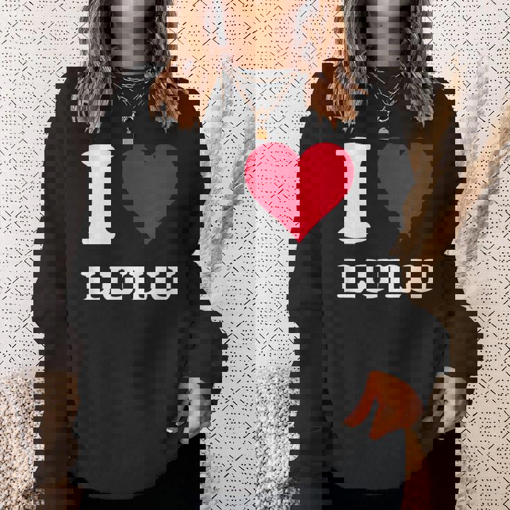 Red Heart I Love Lulu スウェットシャツ 彼女への贈り物