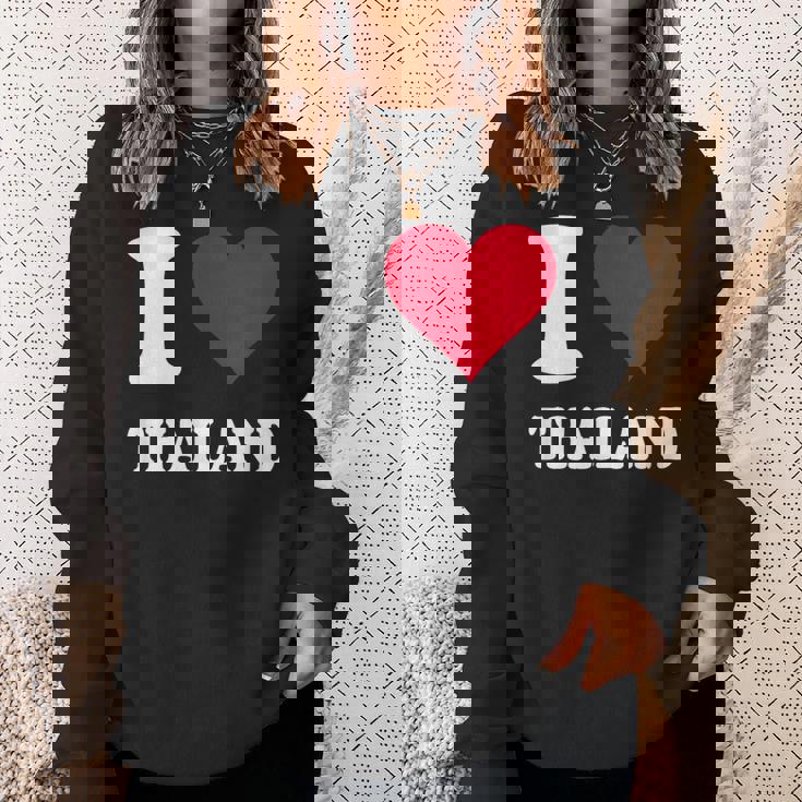 Red Heart I Love Thailand スウェットシャツ 彼女への贈り物