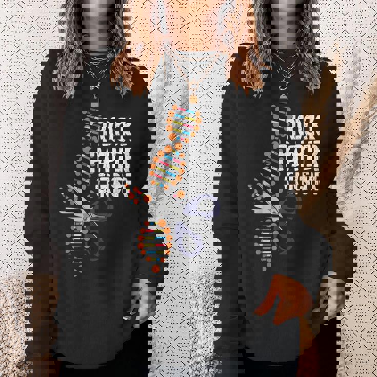 Rock Paper Crispr Dna 生物学者 遺伝子工学 スウェットシャツ 彼女への贈り物