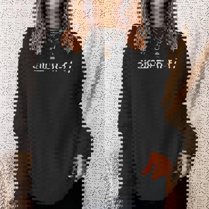 Sudo Rm -Rf Linuxysadmin コマンドライン プログラマー スウェットシャツ 彼女への贈り物