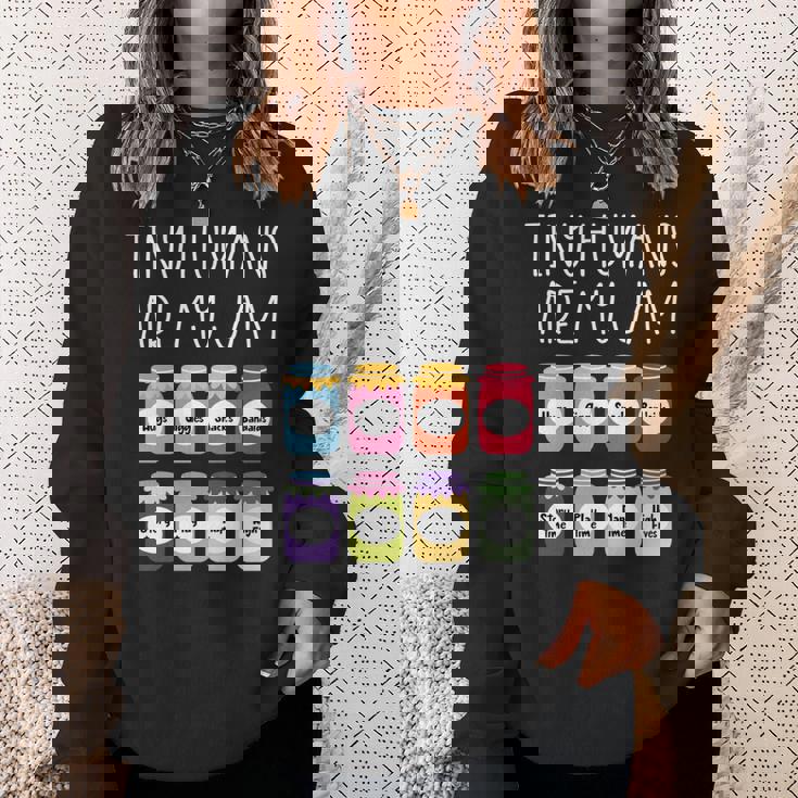 Tiny Humans Are My Jam 幼稚園保育士 長袖tシャツ スウェットシャツ 彼女への贈り物