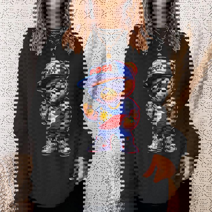 Unapologetically Pogi フィリピン国旗テディベア スウェットシャツ 彼女への贈り物