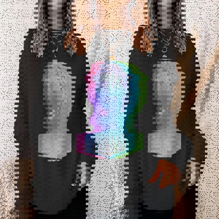 Vaporwave シュールグリッチアートシャツ スウェットシャツ 彼女への贈り物