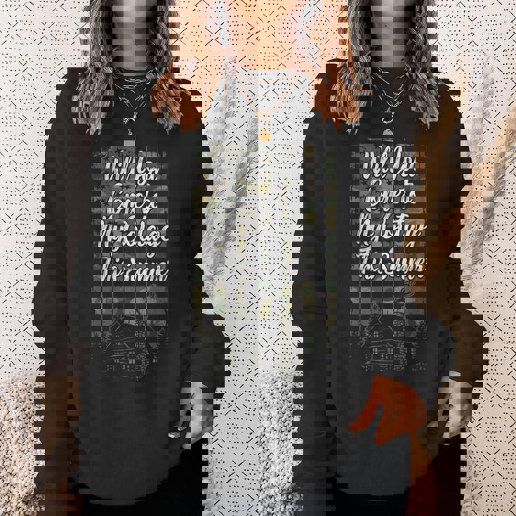 Will You Come To My Cottage This Summer Camo Meme Sweatshirt Gifts for Her Will You Come To My Cottage This Summer Camo Meme Sweatshirt Gifts for Her