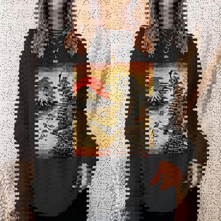 「夜明けの富士山と壮大な侍戦士」 スウェットシャツ 彼女への贈り物