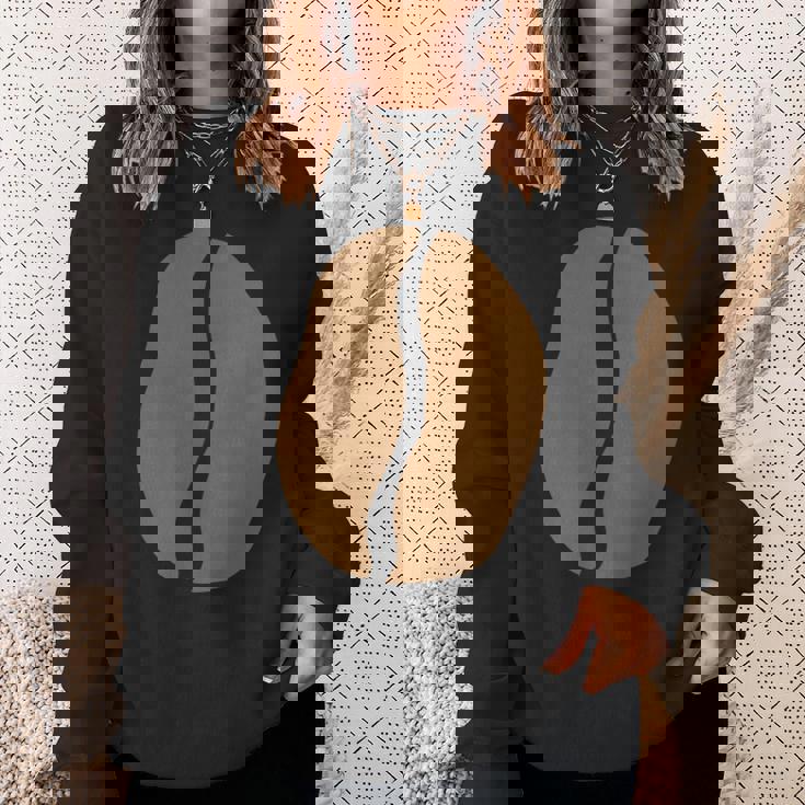 【コーヒー豆】珈琲 デザイン コーヒー柄 おもしろ 面白い 可愛い ネタ ウケ狙い シンプル 喫茶店 コーヒー好き 変な スウェットシャツ 彼女への贈り物