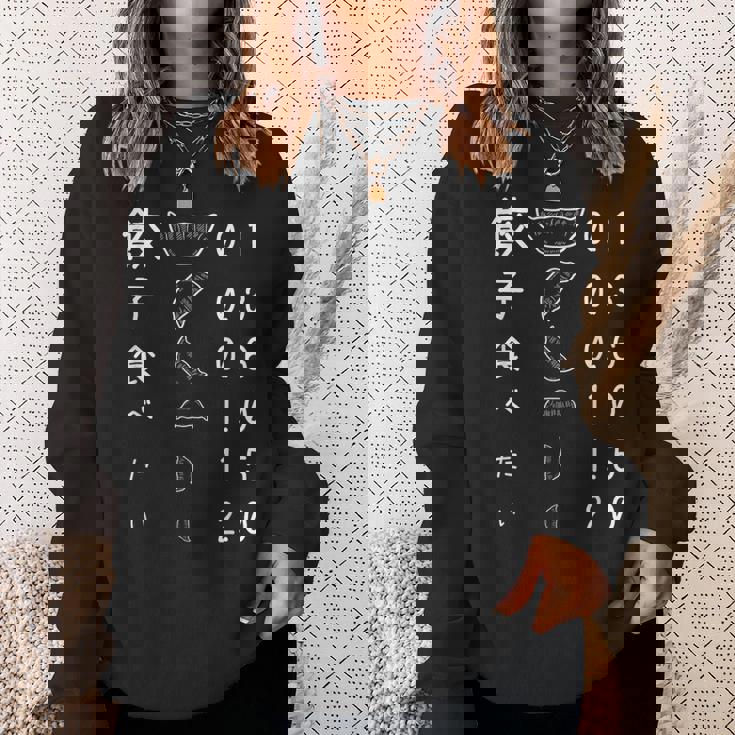 【餃子食べたい】視力検査 目 ぎょうざ おもしろ 面白い ウケる ふざけ ギャグ ネタ ウケ狙い 可愛い 笑える 変な スウェットシャツ 彼女への贈り物