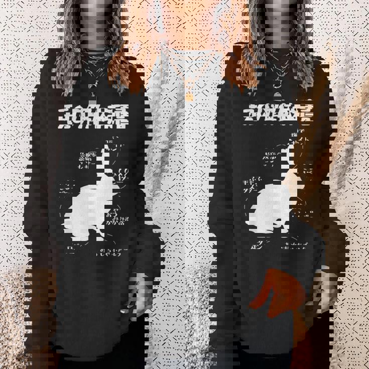 うさぎの解体新書 ウサギ好き うさぎ好き うさぎの飼い主 おもしろ かわいい うさぎ 兎 ウサギ スウェットシャツ 彼女への贈り物