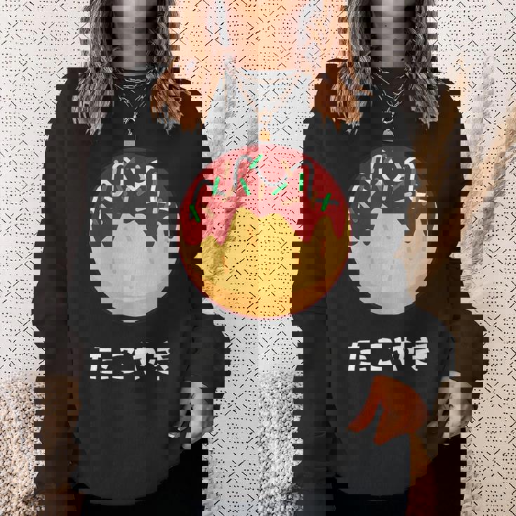 おもしろたこ焼き 日本料理 大阪料理 ひらがな 文字 スウェットシャツ 彼女への贈り物