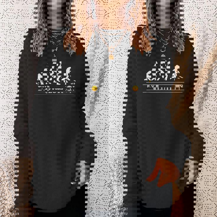 おもしろフィールドホッケー人類の進化 かっこいい ホッケーネタ デザイン フィールドホッケー選手 スウェットシャツ 彼女への贈り物