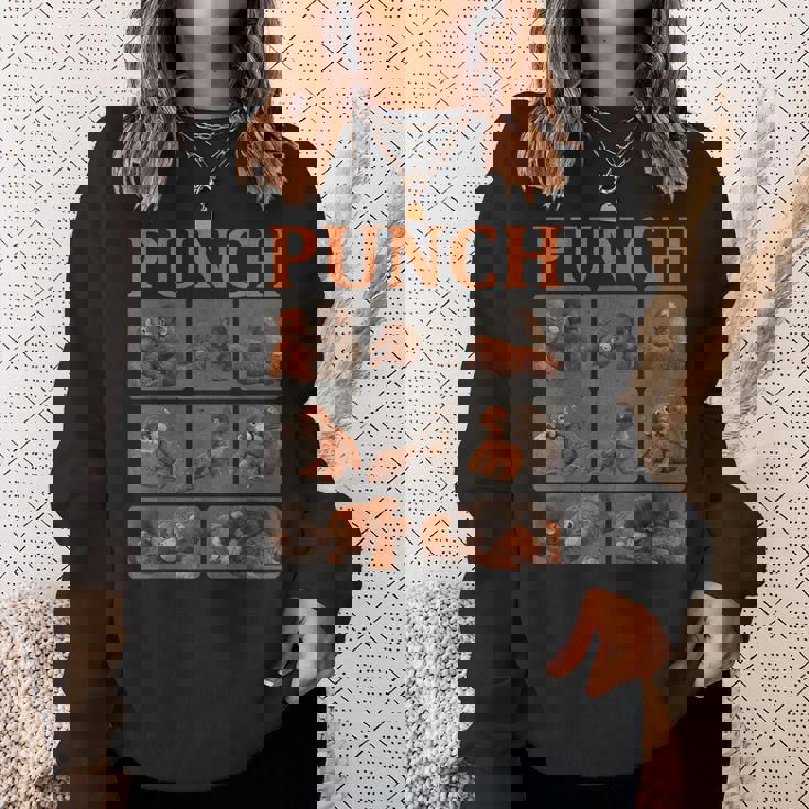 かっこいいパンチかわいい猿 スウェットシャツ 彼女への贈り物