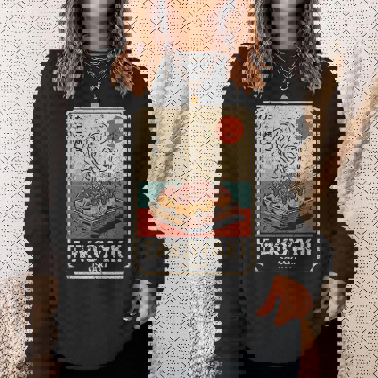 たこ焼きボール 道頓堀 日本 レトロ 和 漢字 お土産 スウェットシャツ 彼女への贈り物