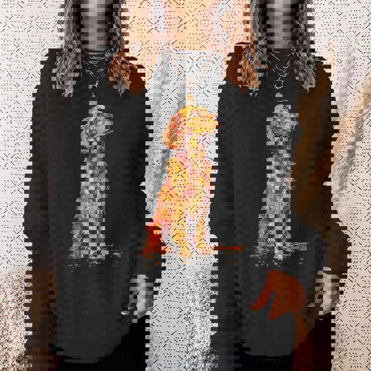 アイリッシュセッター 犬 グラフィック ペットアート アイリッシュセッター スウェットシャツ 彼女への贈り物