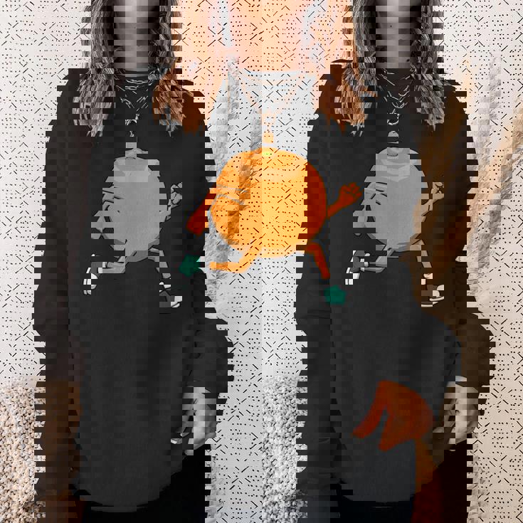 アイロニック・オレンジ・ランニング・マラソン・ホビーランナー スウェットシャツ 彼女への贈り物