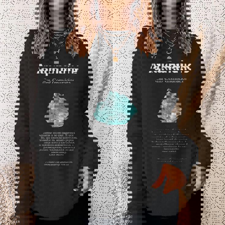 アクアマリンクリスタル 意味 アクアマリンの意味 定義 スウェットシャツ 彼女への贈り物