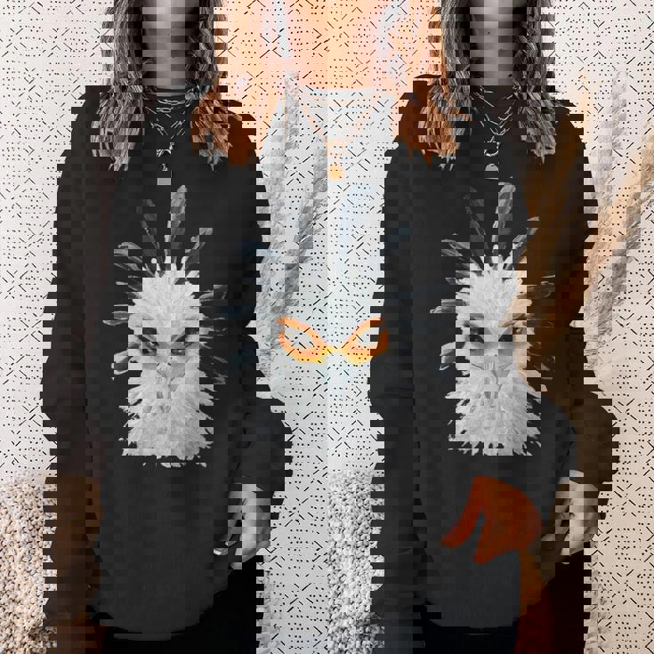 アクリル画アート ヘビクイワシ デザイン 長袖tシャツ スウェットシャツ 彼女への贈り物