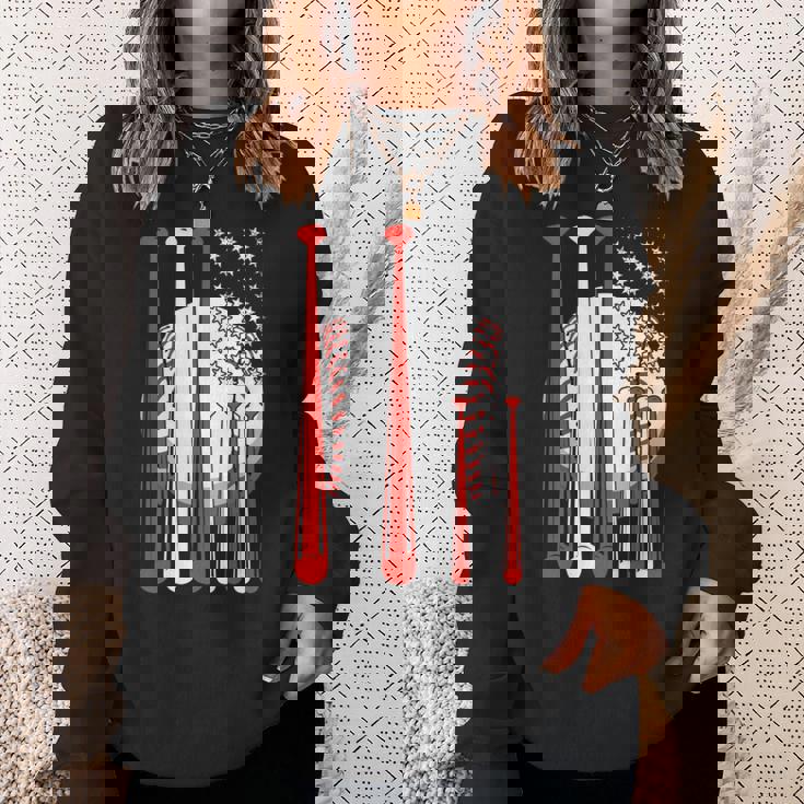 アメリカ 旗 国際的 ソフトボール 野球 メジャーリーグ プロリーグ スポーツ 名高い 大衆的 がいこく 選手会 長袖tシャツ スウェットシャツ 彼女への贈り物