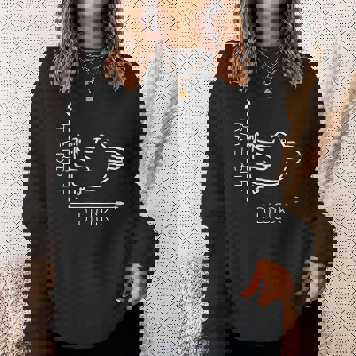 ウィトゲンシュタインのウサギのアヒル 前から後ろへの光のイリュージョン スウェットシャツ 彼女への贈り物