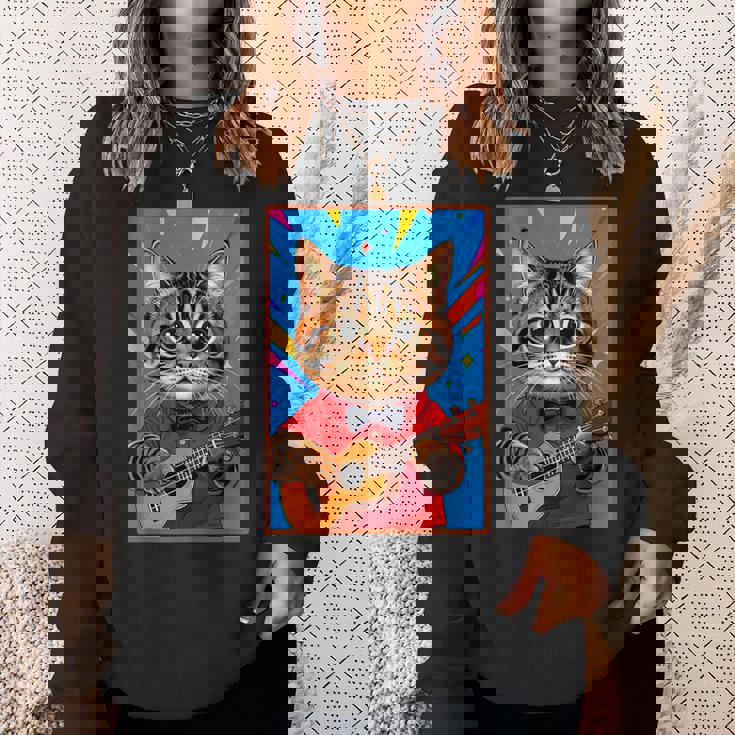 ウクレレ猫 スウェットシャツ 彼女への贈り物