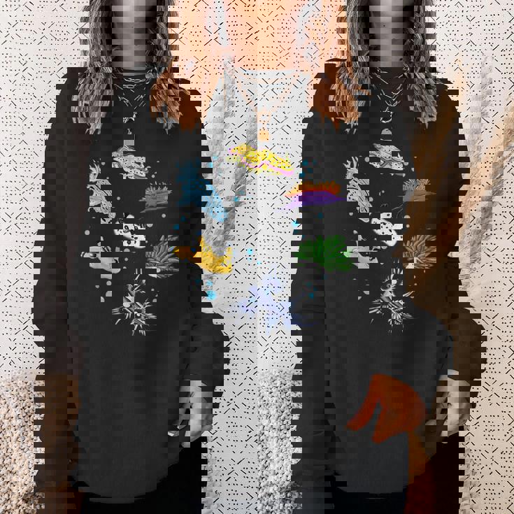 ウミウシ ウミウシ オーシャン スキューバ ダイバー シュノーケリング 水族館 スウェットシャツ 彼女への贈り物