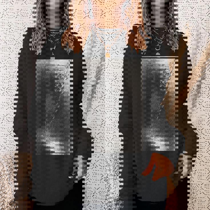 オディロン・ルドン著「そして彼にかかった彼の名は死だった」 スウェットシャツ 彼女への贈り物