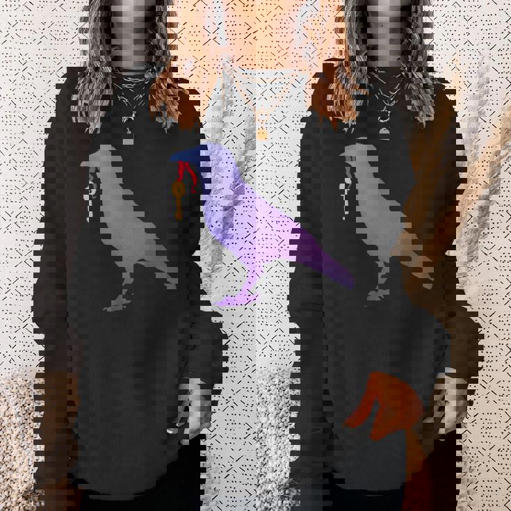 カラス カラス カラス シャツ ゴールド キーホルダー 青い鳥 カラス スウェットシャツ 彼女への贈り物