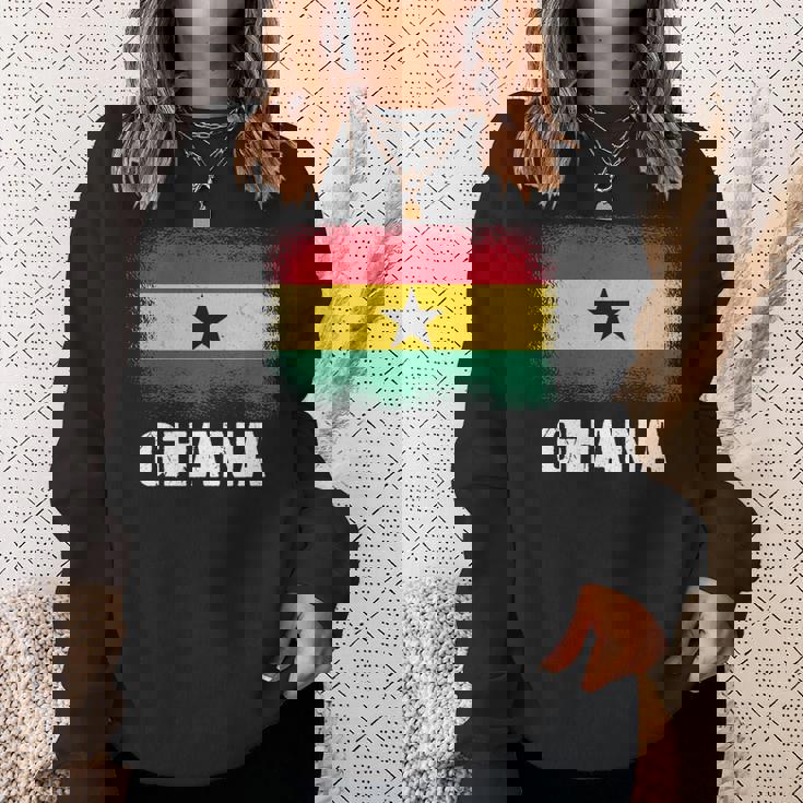 ガーナの旗 ガーナ 長袖tシャツ スウェットシャツ 彼女への贈り物
