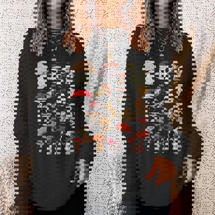 キッズ キノコ コラージュ 菌類 スウェットシャツ 彼女への贈り物