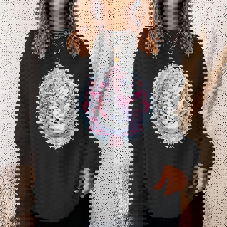 キツネ かわいい コスチューム 九尾狐 ドラゴンズ スウェットシャツ 彼女への贈り物