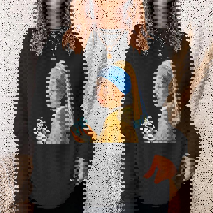 ゲーム モナリザ 面白いtシャツ ゲーマー ネタ 入り メンズ おもしろ 面白い 服 フェルメール グッズ スウェットシャツ 彼女への贈り物