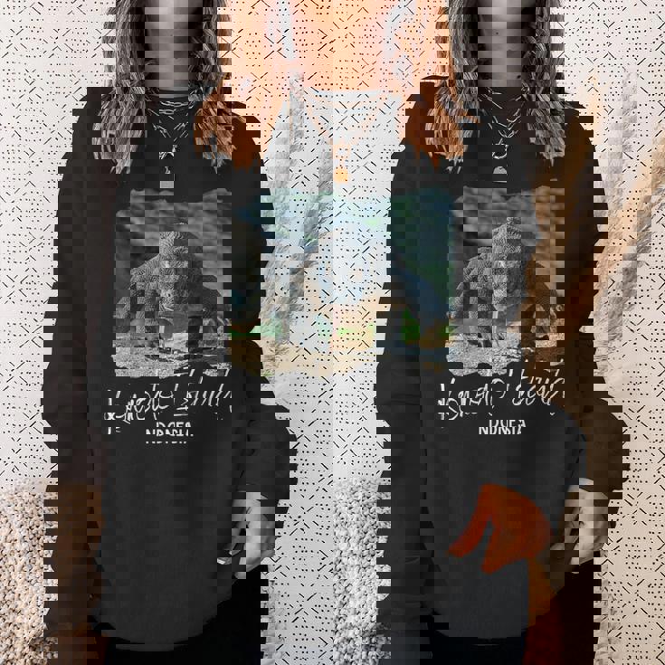 コモド島インドネシアコモドドラゴン スウェットシャツ 彼女への贈り物