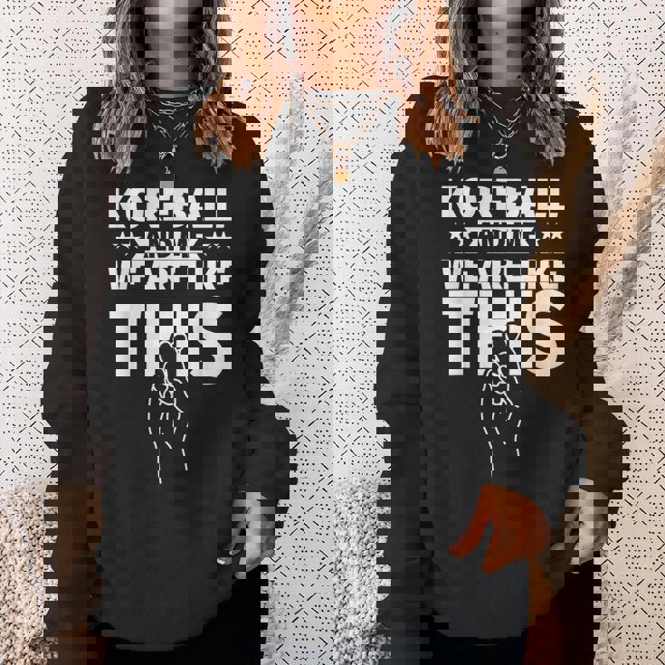 コーフボールと私、こんな感じです スウェットシャツ 彼女への贈り物