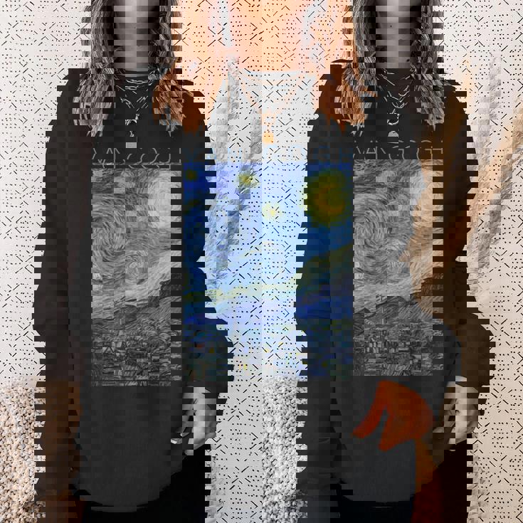 ゴッホ 星月夜 芸術家のためのアート 長袖tシャツ スウェットシャツ 彼女への贈り物