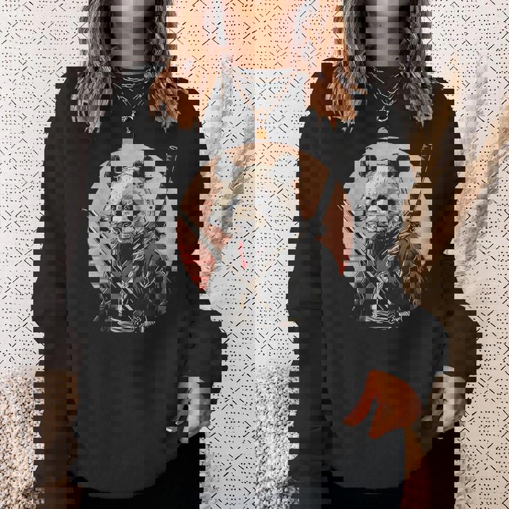 サムライパンダ 作品 日本美術 日本の忍者 パンダ スウェットシャツ 彼女への贈り物