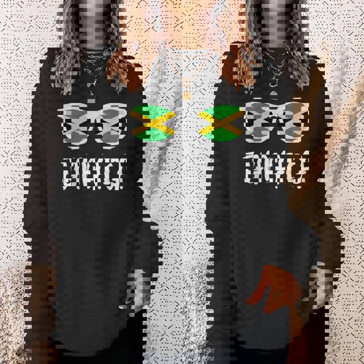 サングラス フラッグ ジャマイカ ジャマイカ 生まれ スウェットシャツ 彼女への贈り物