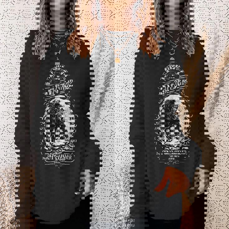 シエナの聖カタリナ 引用 クマの男らしい勇気 カトリック男性 スウェットシャツ 彼女への贈り物