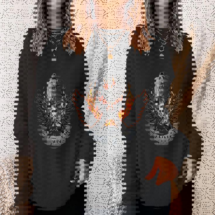 シナーヘビーメタルフライングv 長袖tシャツ スウェットシャツ 彼女への贈り物