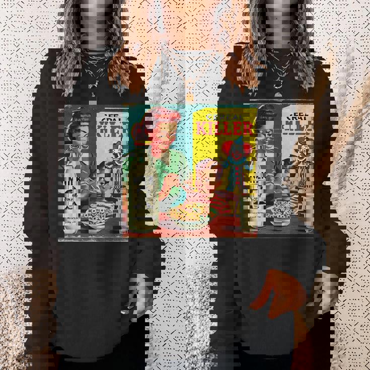 シリアルシリアルキラー音声しゃれミッドセンチュリー広告ユーモア スウェットシャツ 彼女への贈り物