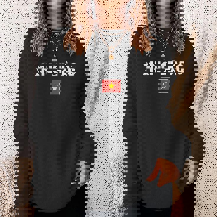 シンチャオ ベトナム語でこんにちは ベトナム スウェットシャツ 彼女への贈り物