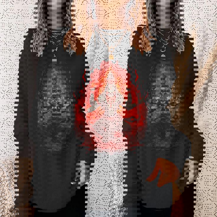 シヴァ神 破壊者 火の瞑想 ヒンドゥー教の神 ヒンドゥー教 スウェットシャツ 彼女への贈り物