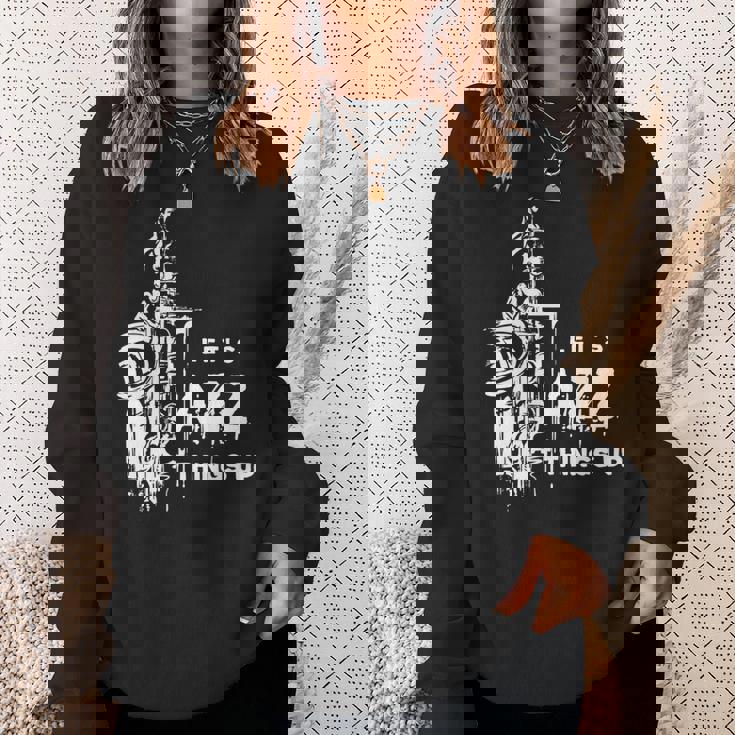 ジャズ・サックス レッツ・ジャズ・シング・アップlet's Jazz Thing Up 長袖tシャツ スウェットシャツ 彼女への贈り物