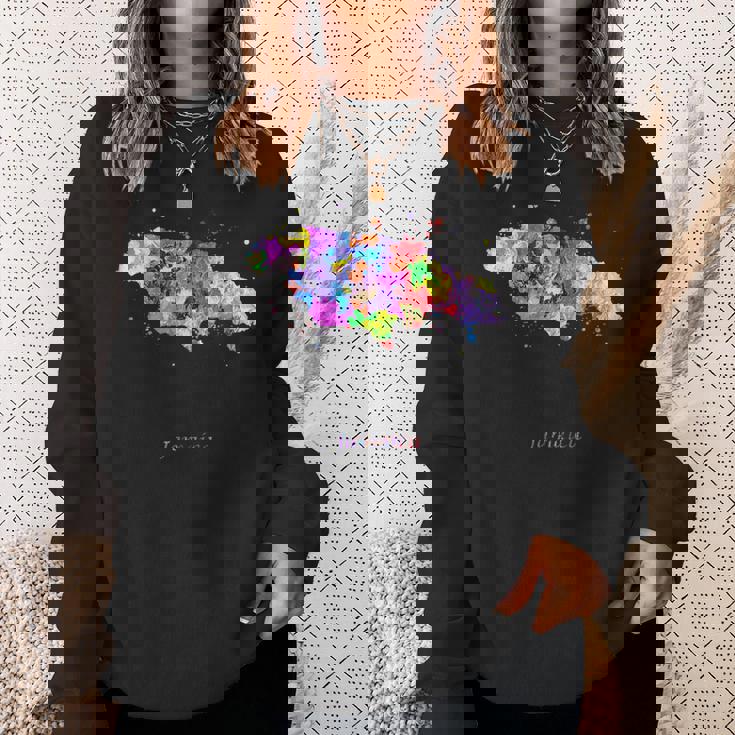 ジャマイカの地図 スウェットシャツ 彼女への贈り物