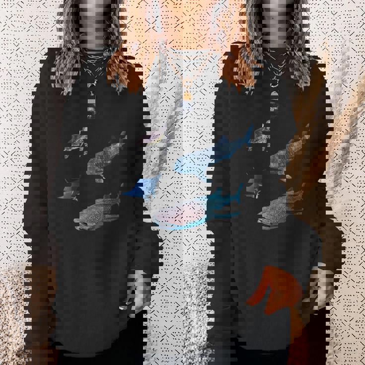 ジンベエザメ マンタ カメ クラゲ スウェットシャツ 彼女への贈り物