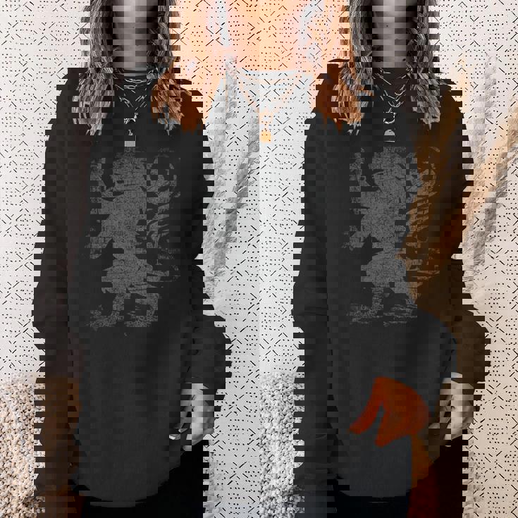 スコットランド国旗 ライオン 横行紋章 アンティーク調フラッグ スコットランド スウェットシャツ 彼女への贈り物