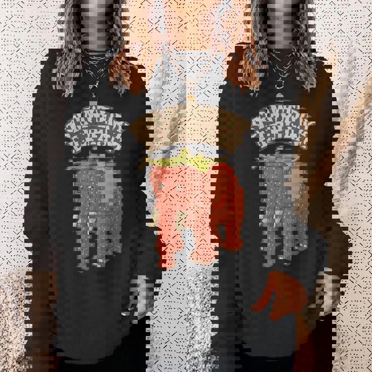 ストロベリーエレファント 面白い イタリアンブレインロットスラング ゲームミーム スウェットシャツ 彼女への贈り物