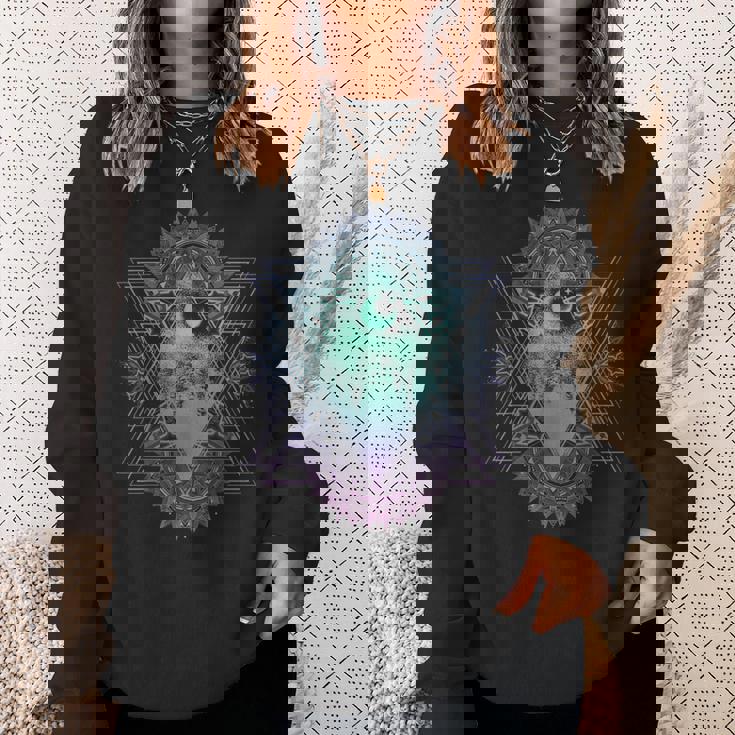 スピリチュアルと密教のマジカルサイケデリックマンダラ スウェットシャツ 彼女への贈り物