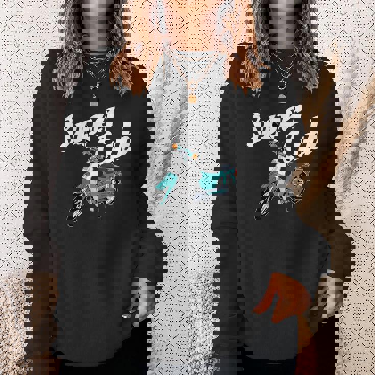 スーパーカブ 50 110 125 バイク ミニ モト スクーター カスタム 原付 二種 長袖tシャツ スウェットシャツ 彼女への贈り物