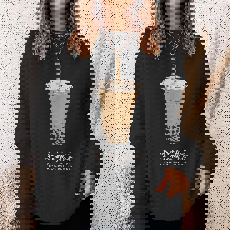 タピオカ ミルクティ 台湾 タピオカ好き 繁体字中国語 台湾グルメ 台湾好き かわいい スウェットシャツ 彼女への贈り物