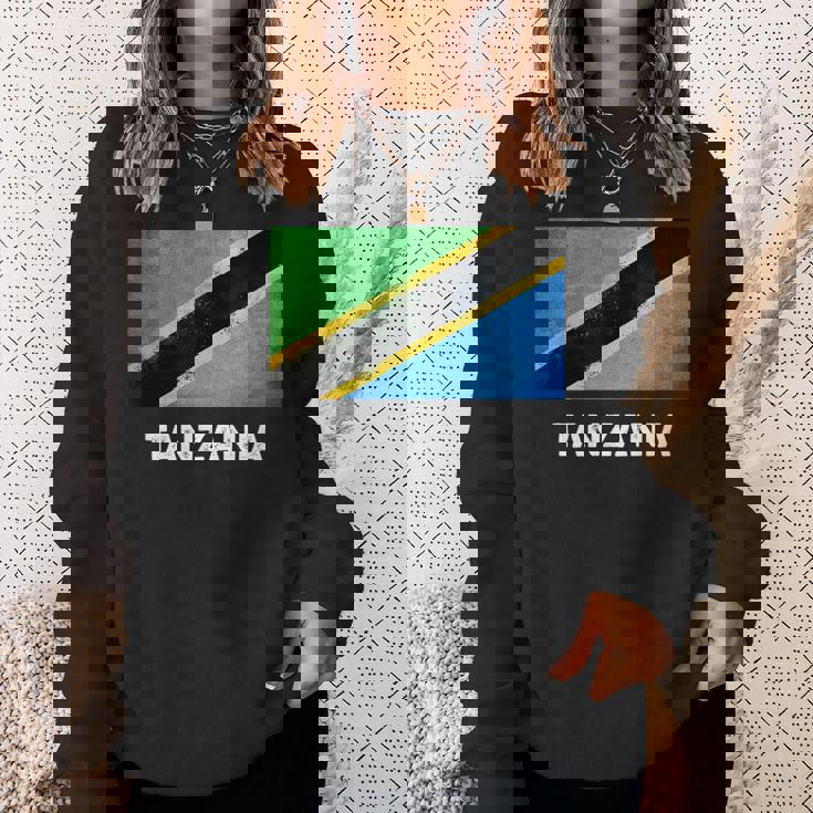 タンザニア国旗tシャツ スウェットシャツ 彼女への贈り物