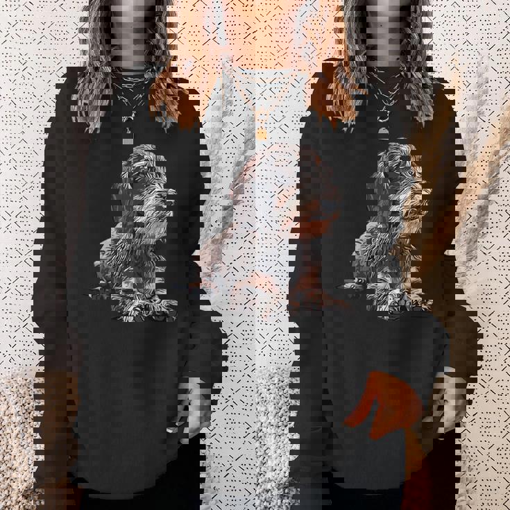 ダックスフンド ワイヤーヘア 長袖tシャツ スウェットシャツ 彼女への贈り物